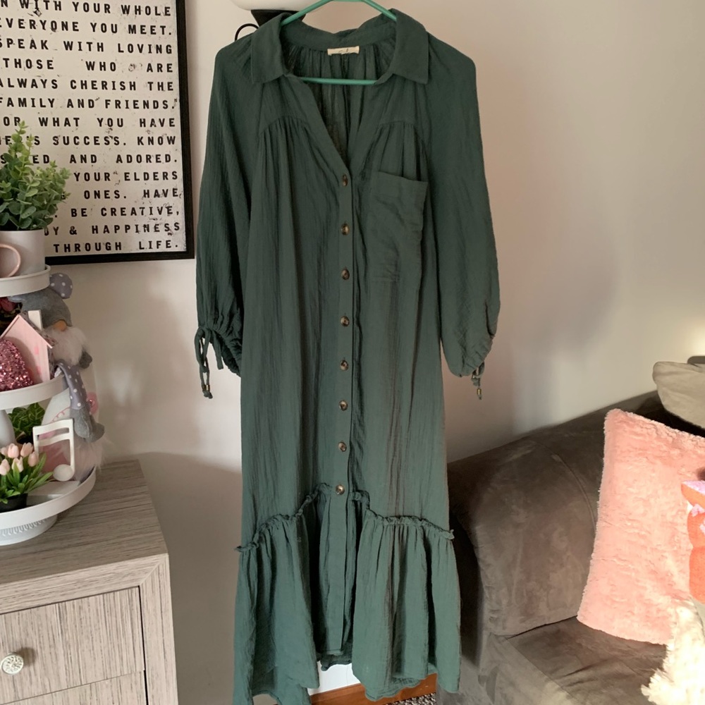 Easel green dress (Anthropologie Scarletta dupe)